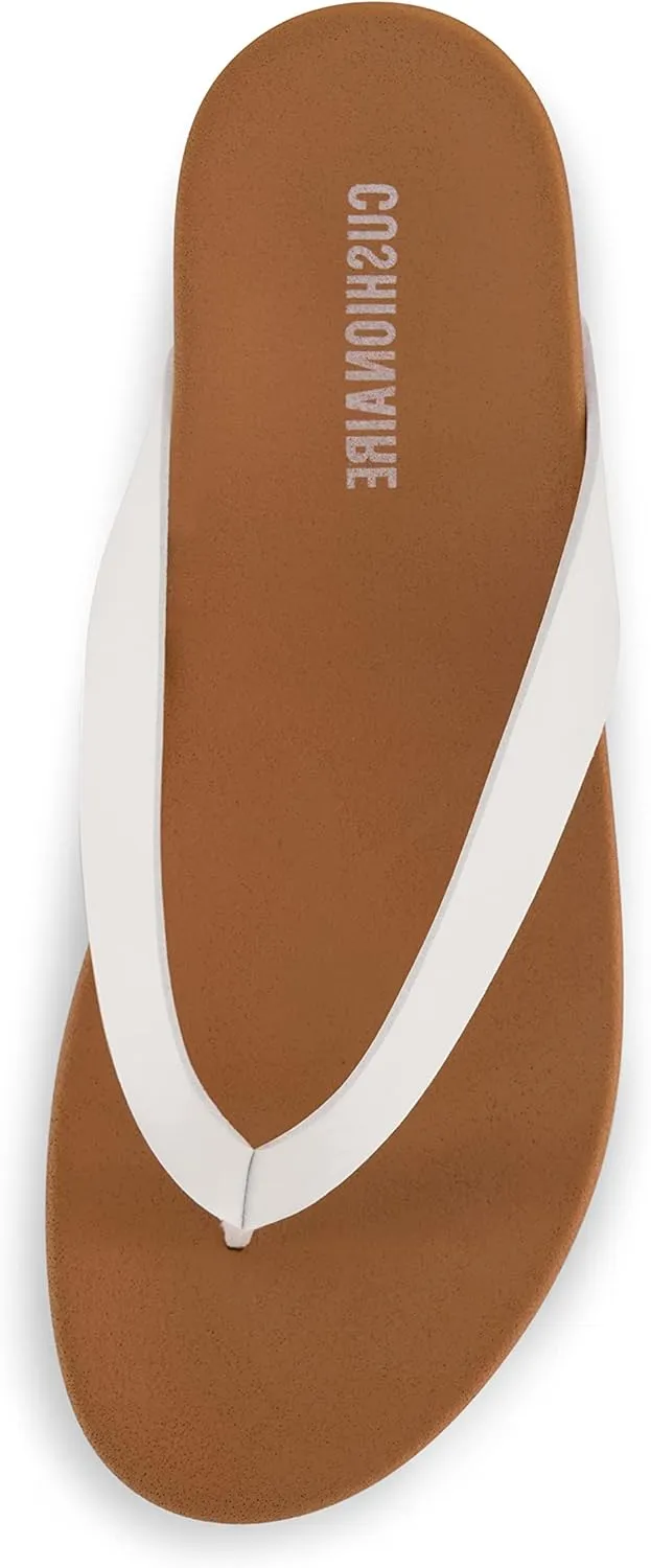 CUSHIONAIRE Women's Jacey thong footbed sandal  Comfort Foam