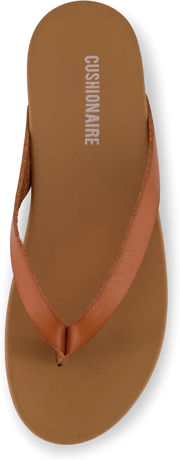 CUSHIONAIRE Women's Jacey thong footbed sandal  Comfort Foam