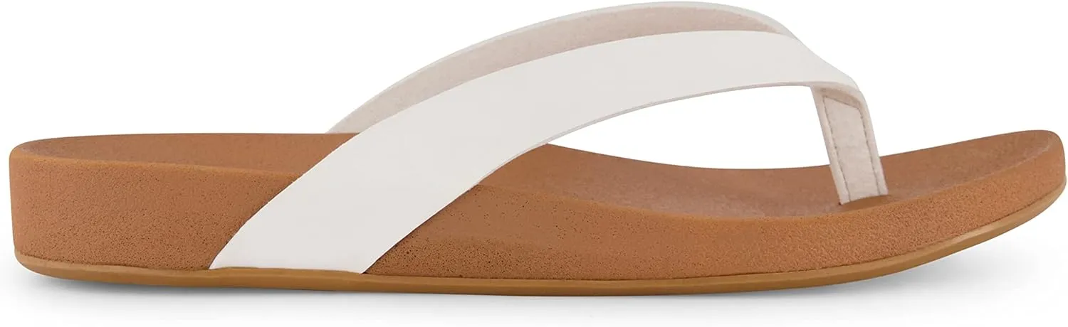 CUSHIONAIRE Women's Jacey thong footbed sandal  Comfort Foam