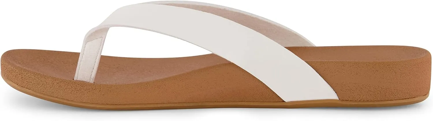 CUSHIONAIRE Women's Jacey thong footbed sandal  Comfort Foam