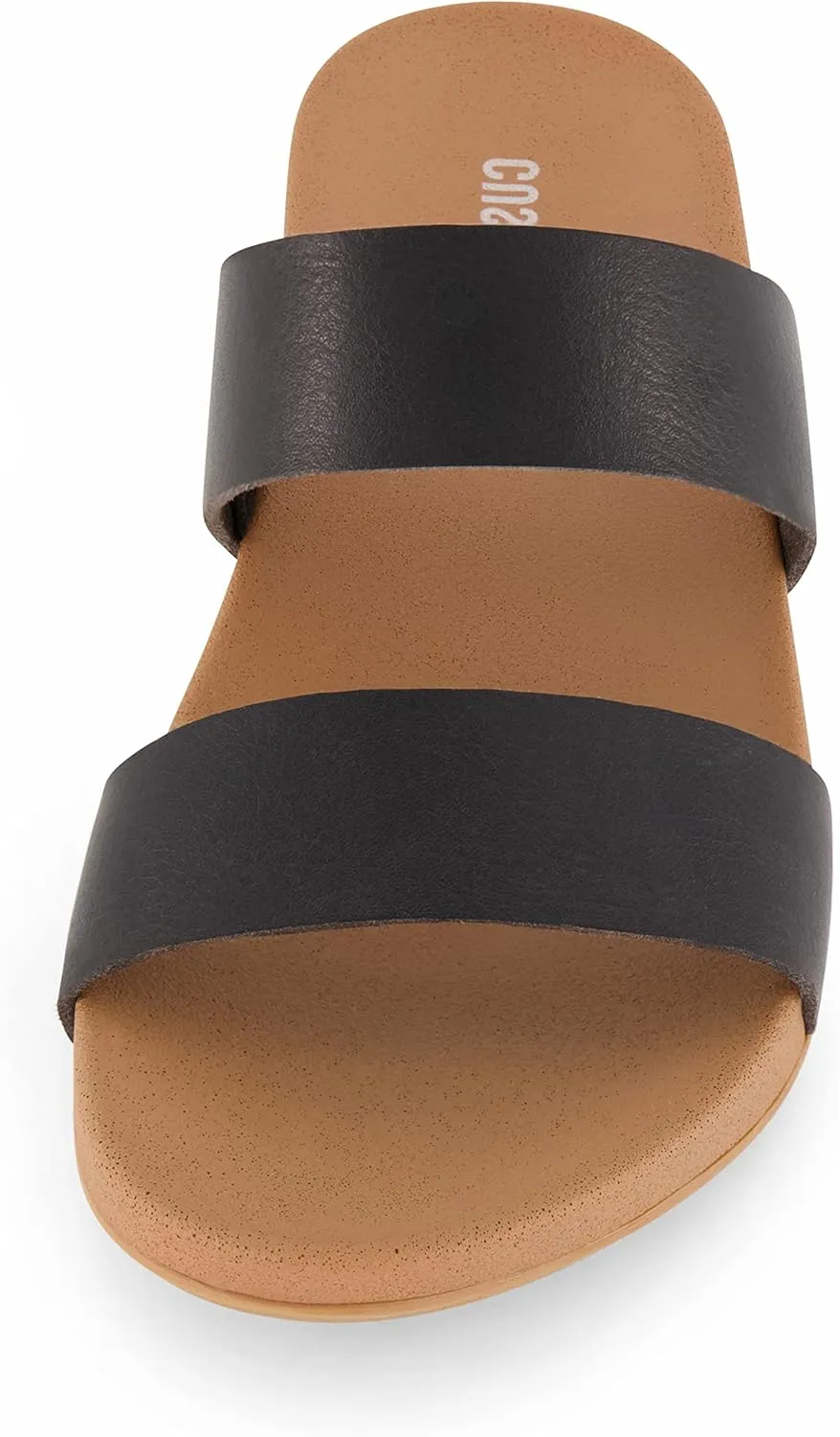 CUSHIONAIRE Women's Josie 2 band slide footbed sandal  Comfort Foam