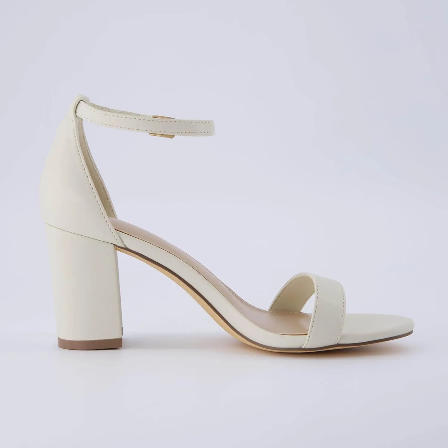 CUSHIONAIRE Women's Kimmie one band mid block heel sandal  Memory Foam, Wide Widths Available