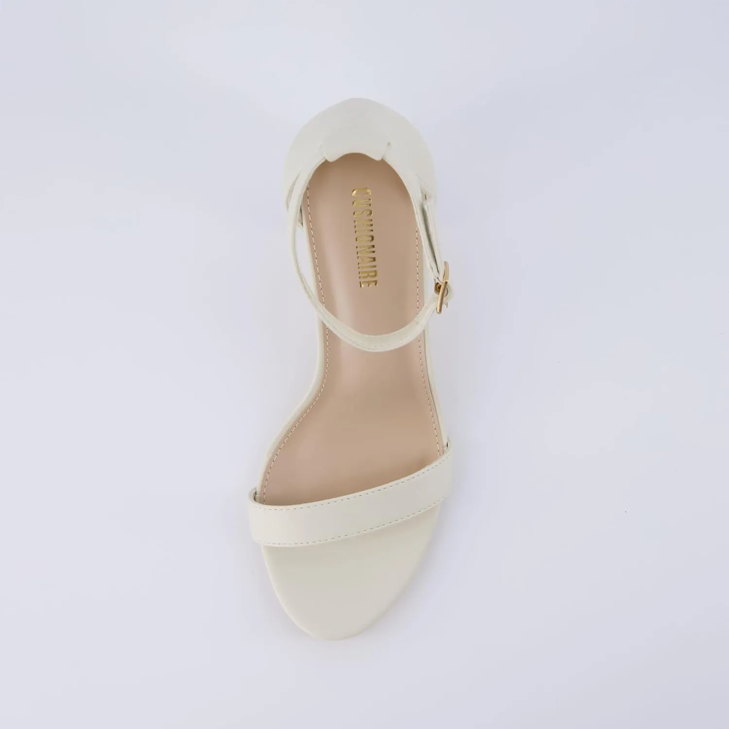 CUSHIONAIRE Women's Kimmie one band mid block heel sandal  Memory Foam, Wide Widths Available