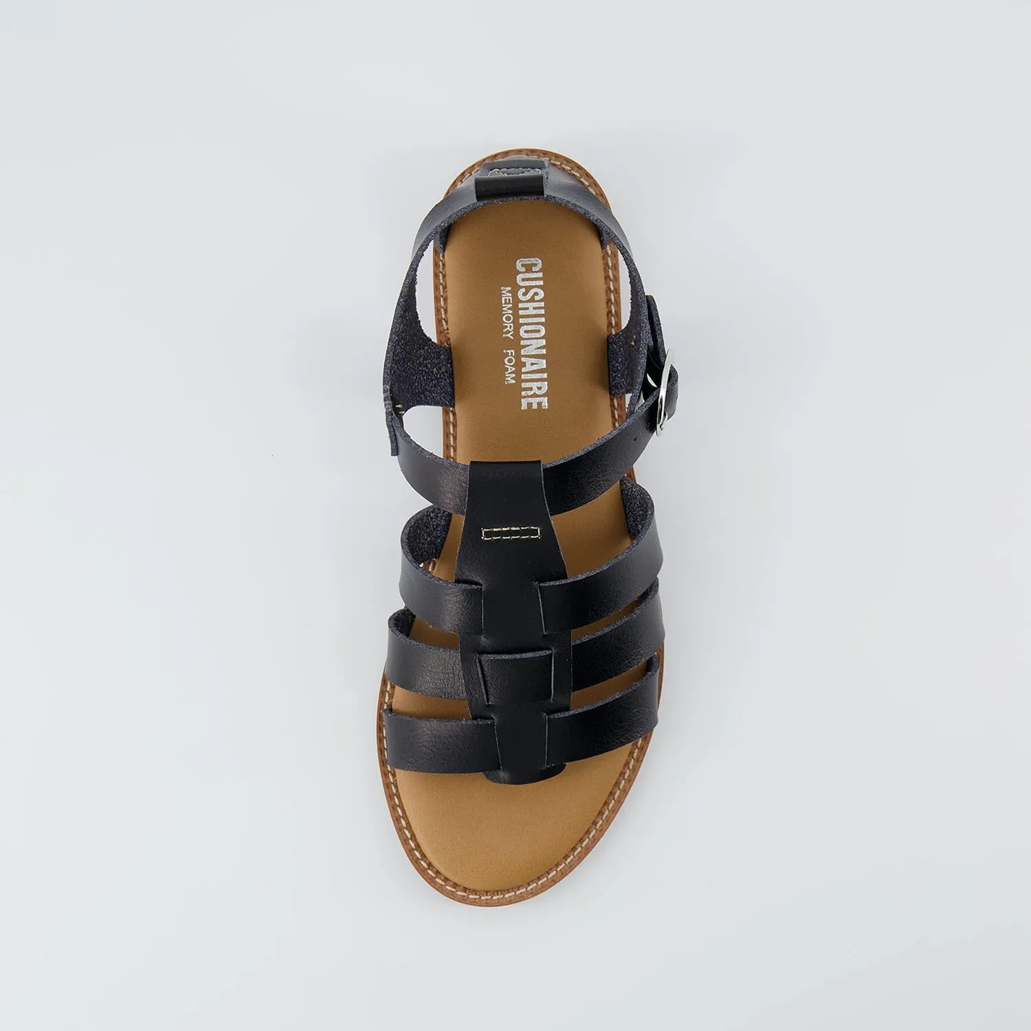 CUSHIONAIRE Women's Lotus fisherman sandal  Memory Foam, Wide Widths Available