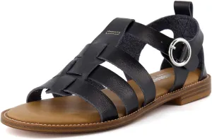CUSHIONAIRE Women's Lotus fisherman sandal  Memory Foam, Wide Widths Available