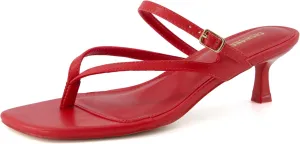 CUSHIONAIRE Women's Madrid Strappy Kitten Heel Sandals  Memory Foam, Wide Widths Available