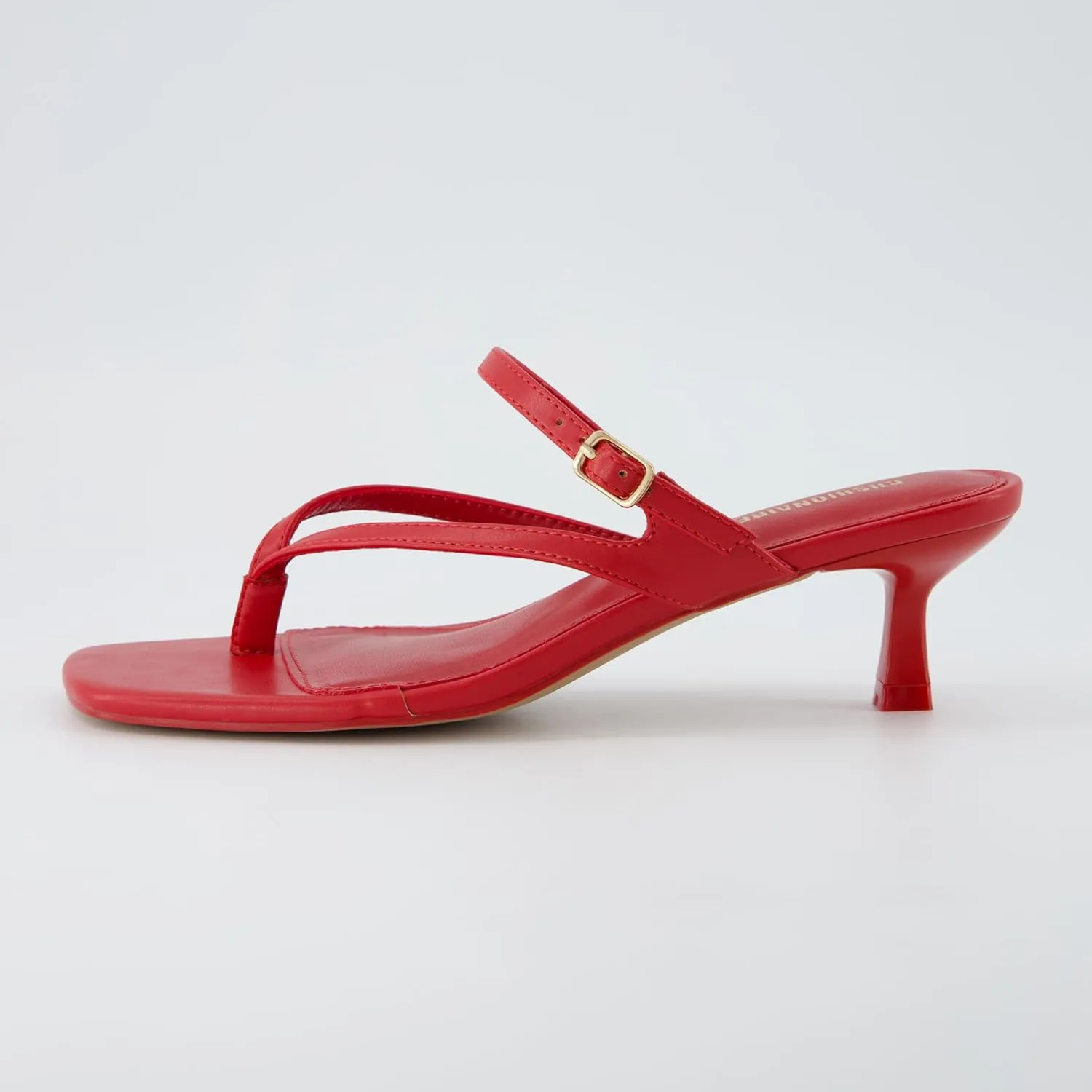 CUSHIONAIRE Women's Madrid Strappy Kitten Heel Sandals  Memory Foam, Wide Widths Available