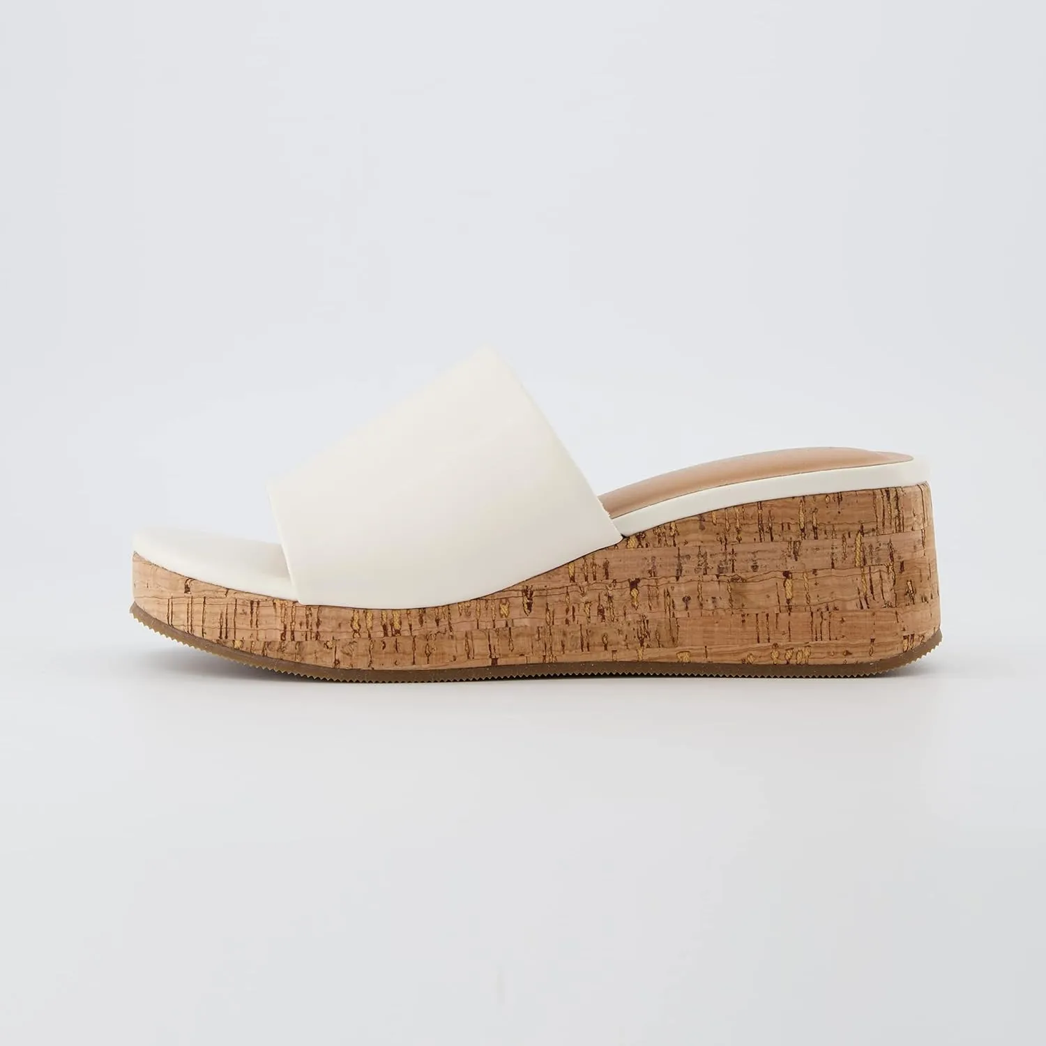 CUSHIONAIRE Women's Nano cork wedge sandal  Memory Foam, Wide Widths Available