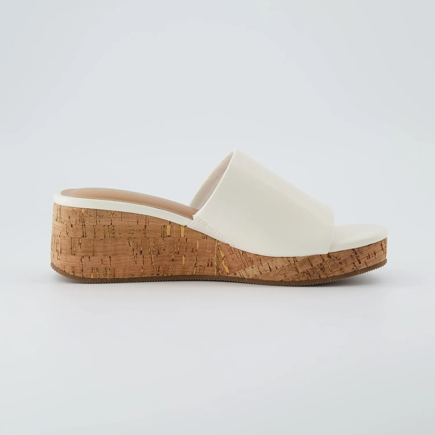 CUSHIONAIRE Women's Nano cork wedge sandal  Memory Foam, Wide Widths Available