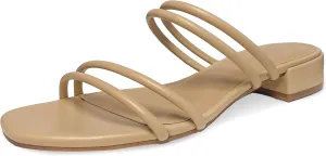 CUSHIONAIRE Women's Nora low block heel sandal  Memory Foam
