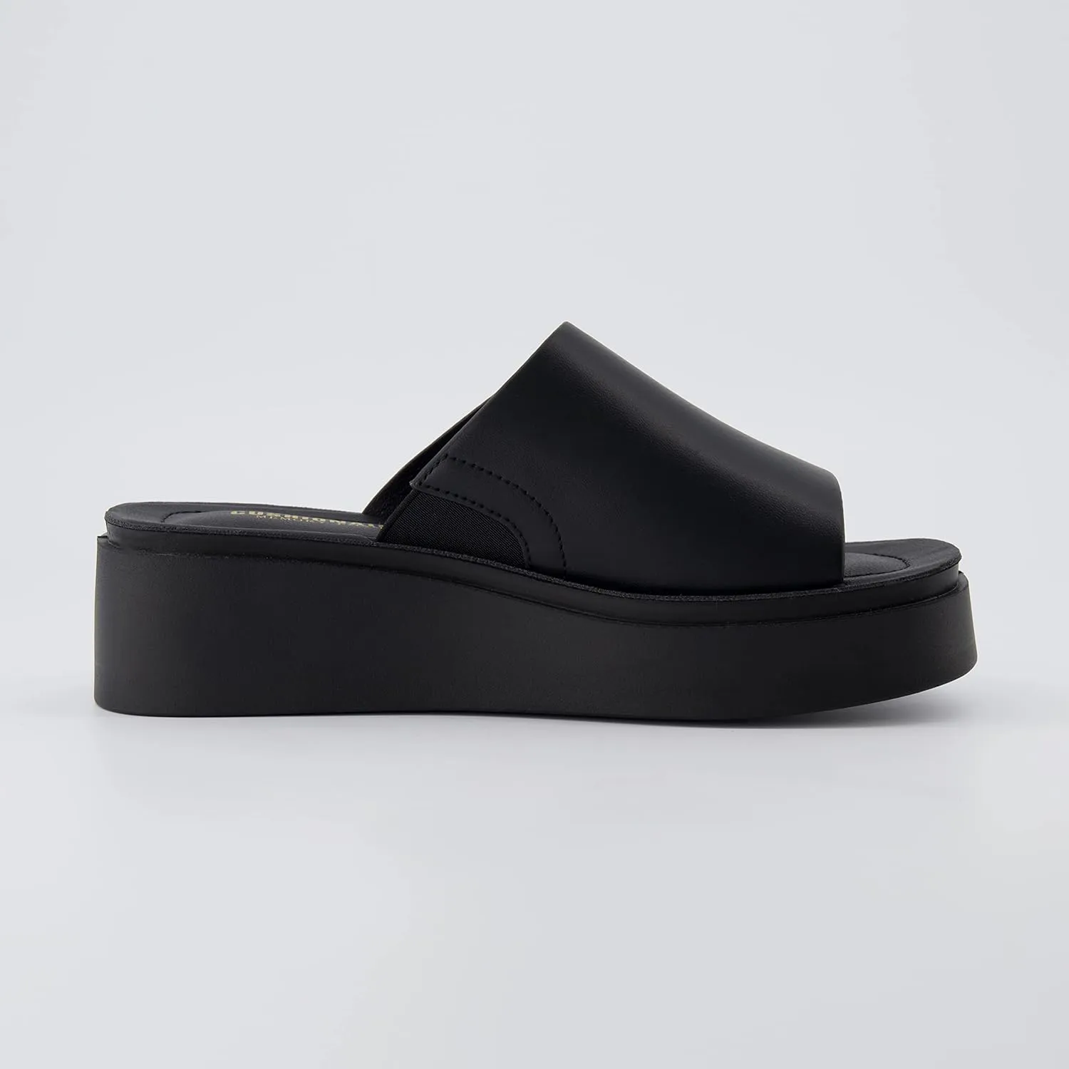 CUSHIONAIRE Women's Play one band platform sandal with  Memory Foam