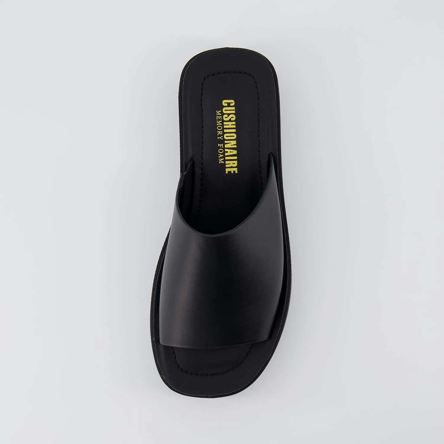 CUSHIONAIRE Women's Play one band platform sandal with  Memory Foam