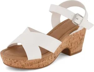 CUSHIONAIRE Women's Rosie Cork Wedge Sandal  Memory Foam