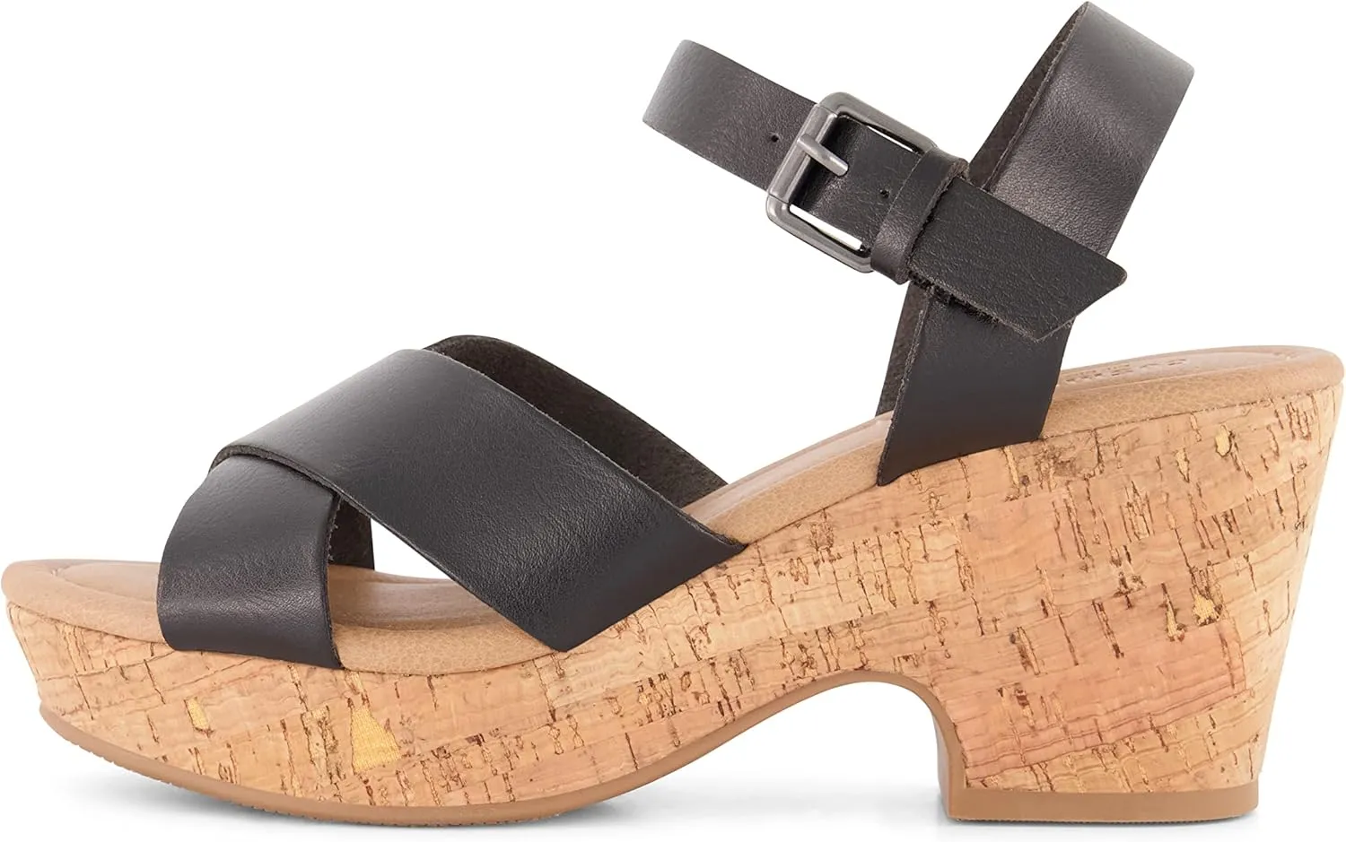 CUSHIONAIRE Women's Rosie Cork Wedge Sandal  Memory Foam