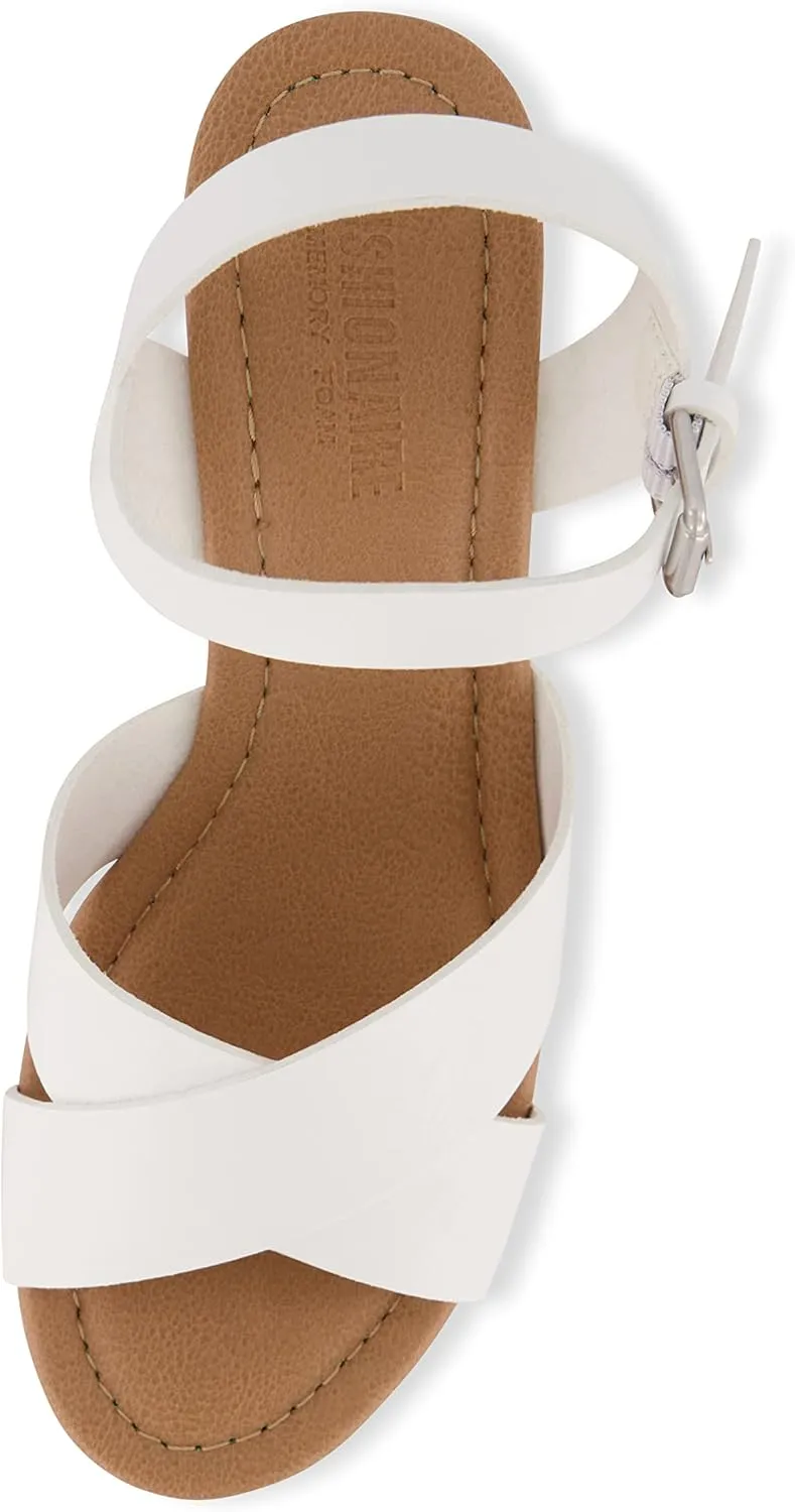 CUSHIONAIRE Women's Rosie Cork Wedge Sandal  Memory Foam