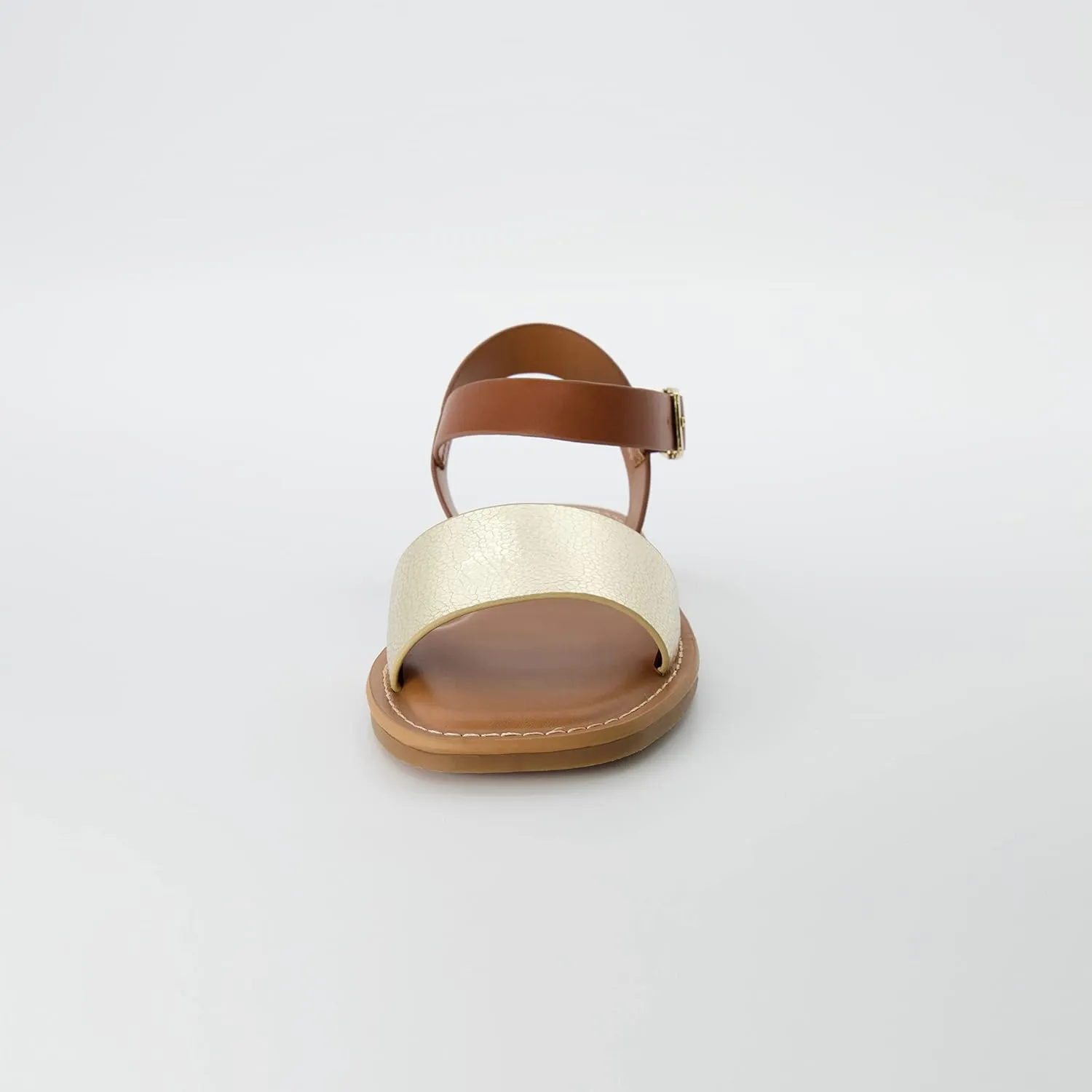 CUSHIONAIRE Women's Swoon one band ankle strap sandal with Memory Foam, Wide Widths Available