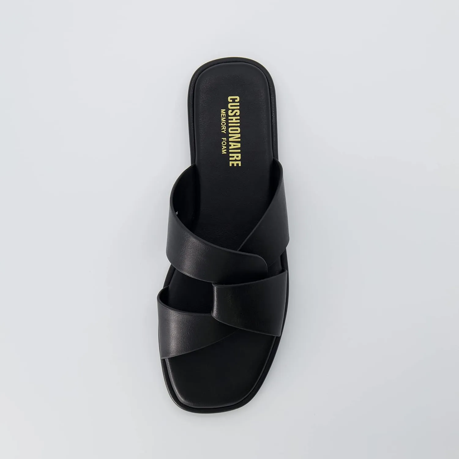 CUSHIONAIRE Women's Tribune slide sandal  Memory Foam, Wide Widths Available