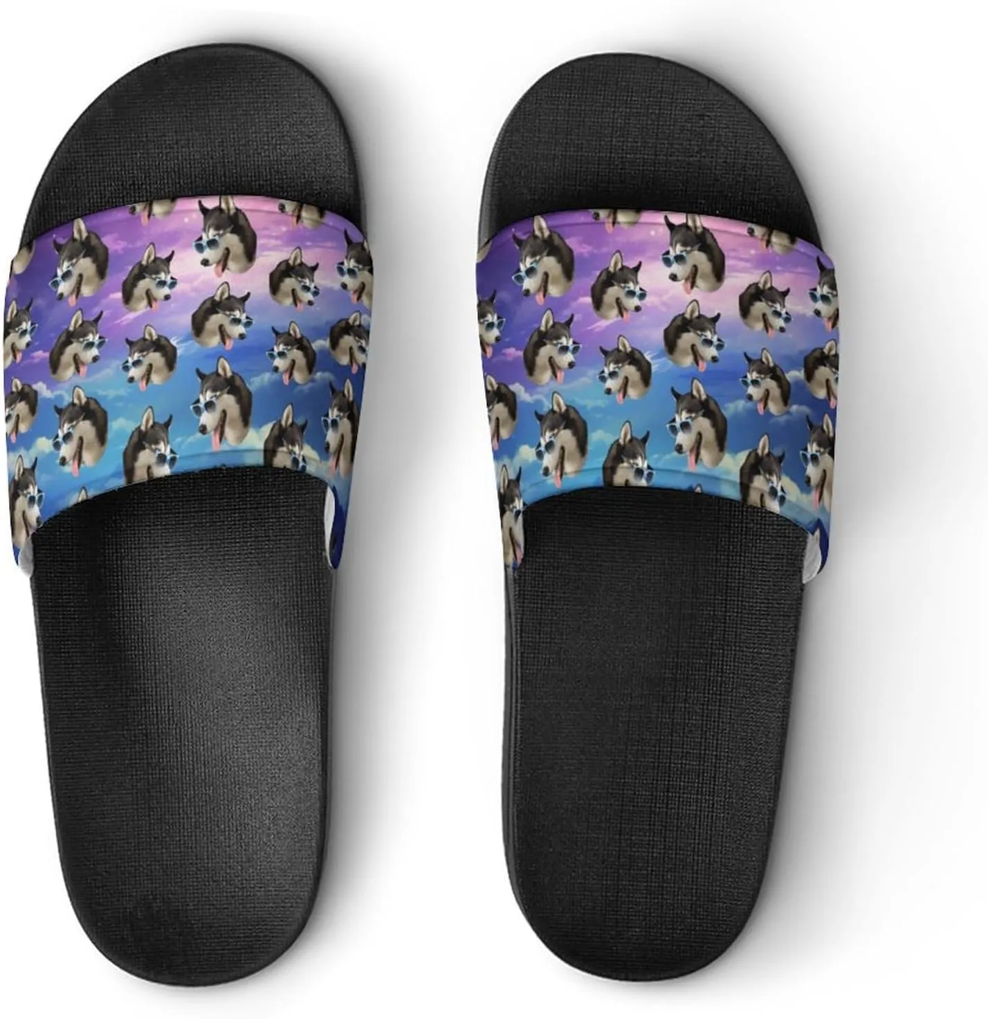 Custom Shower Slippers for Women Man, Non-Slip Open Toe Slippers for Bathroom Kitchen Beach Indoor Outdoor Use, Unique Footwear Gifts for Girlfriend BoyFriend Mother Father