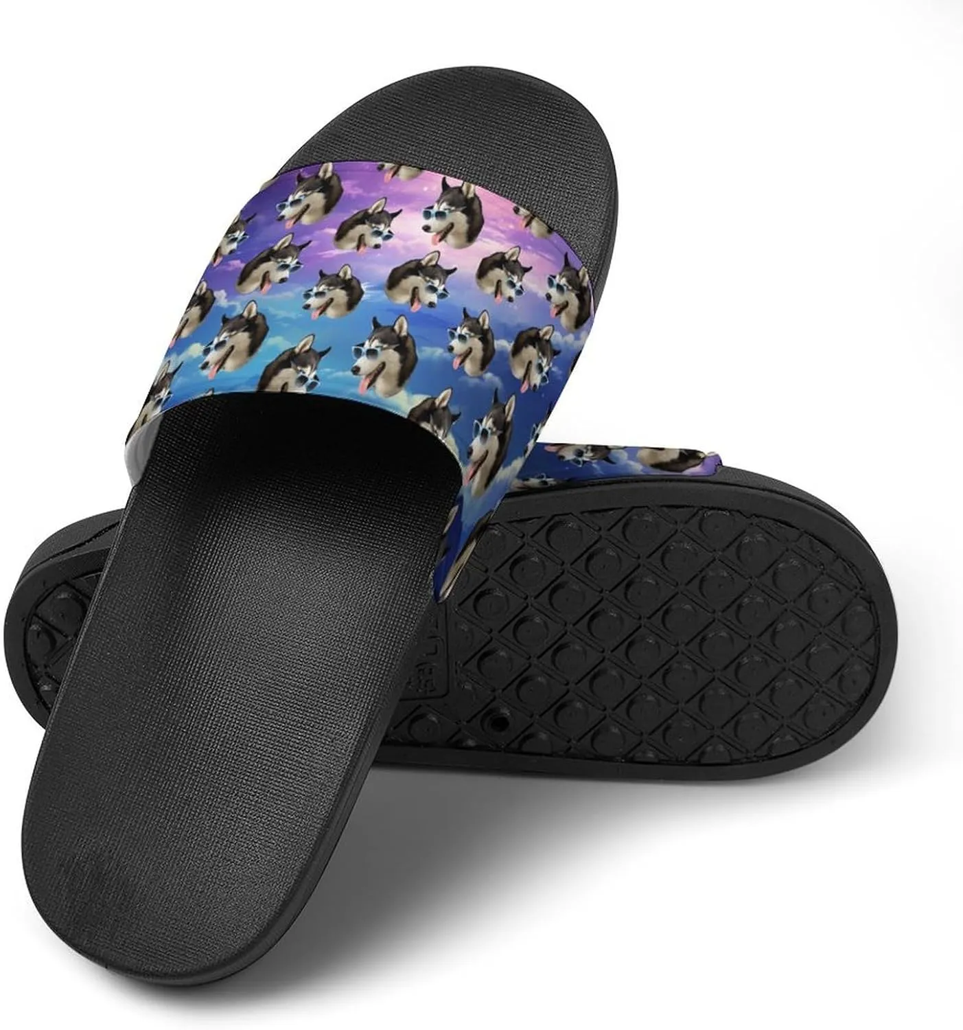 Custom Shower Slippers for Women Man, Non-Slip Open Toe Slippers for Bathroom Kitchen Beach Indoor Outdoor Use, Unique Footwear Gifts for Girlfriend BoyFriend Mother Father
