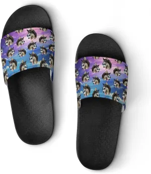 Custom Shower Slippers for Women Man, Non-Slip Open Toe Slippers for Bathroom Kitchen Beach Indoor Outdoor Use, Unique Footwear Gifts for Girlfriend BoyFriend Mother Father