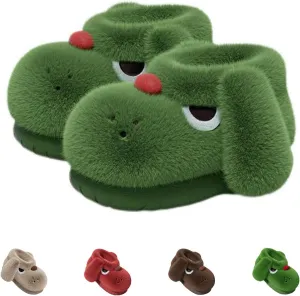 Cute 3D Dog Slippers for Women & Men - Fuzzy Cartoon Animal Slippers