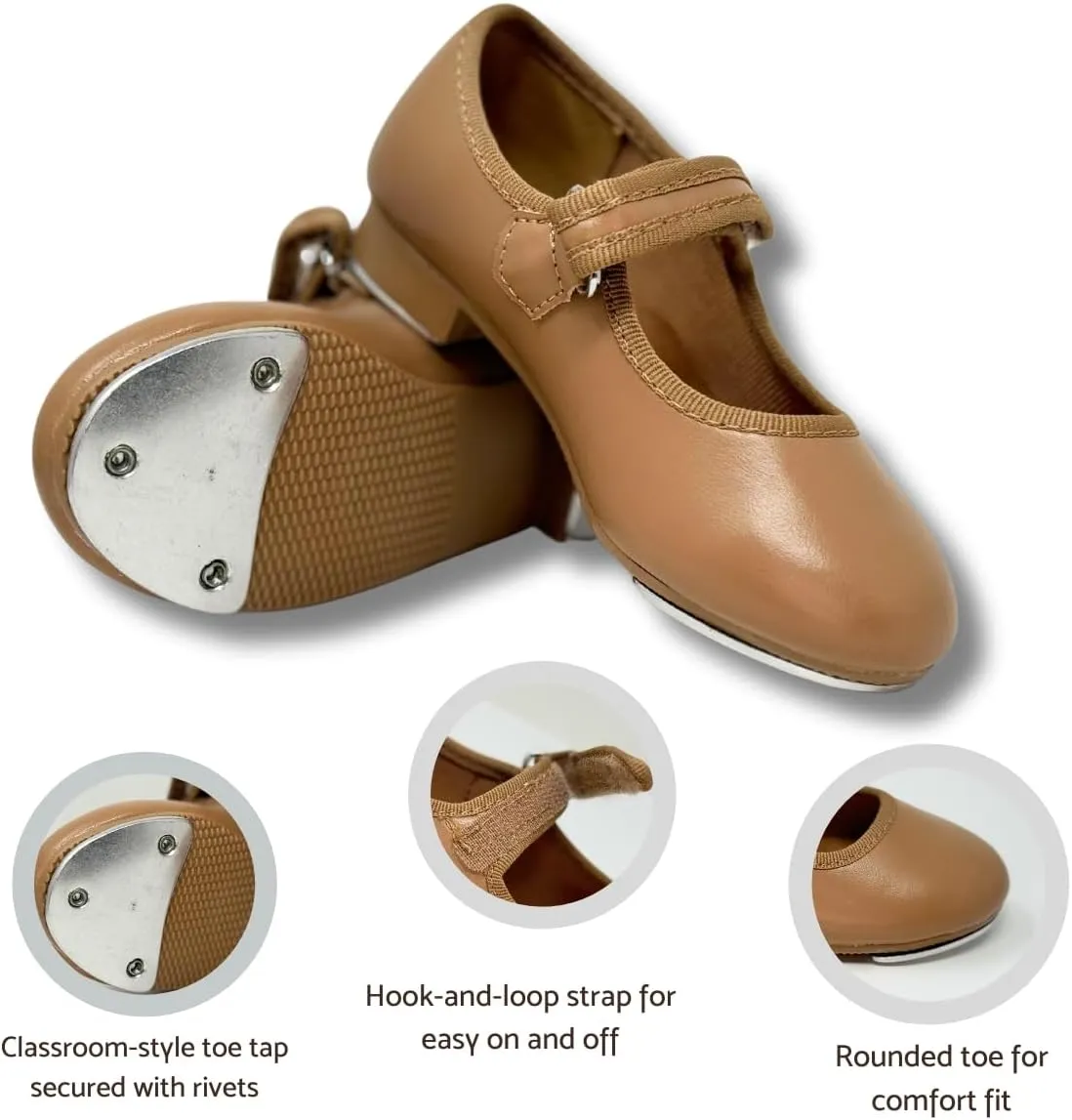 Dance Class Unisex-Child Molly Jane Tap Shoe Mary Flat