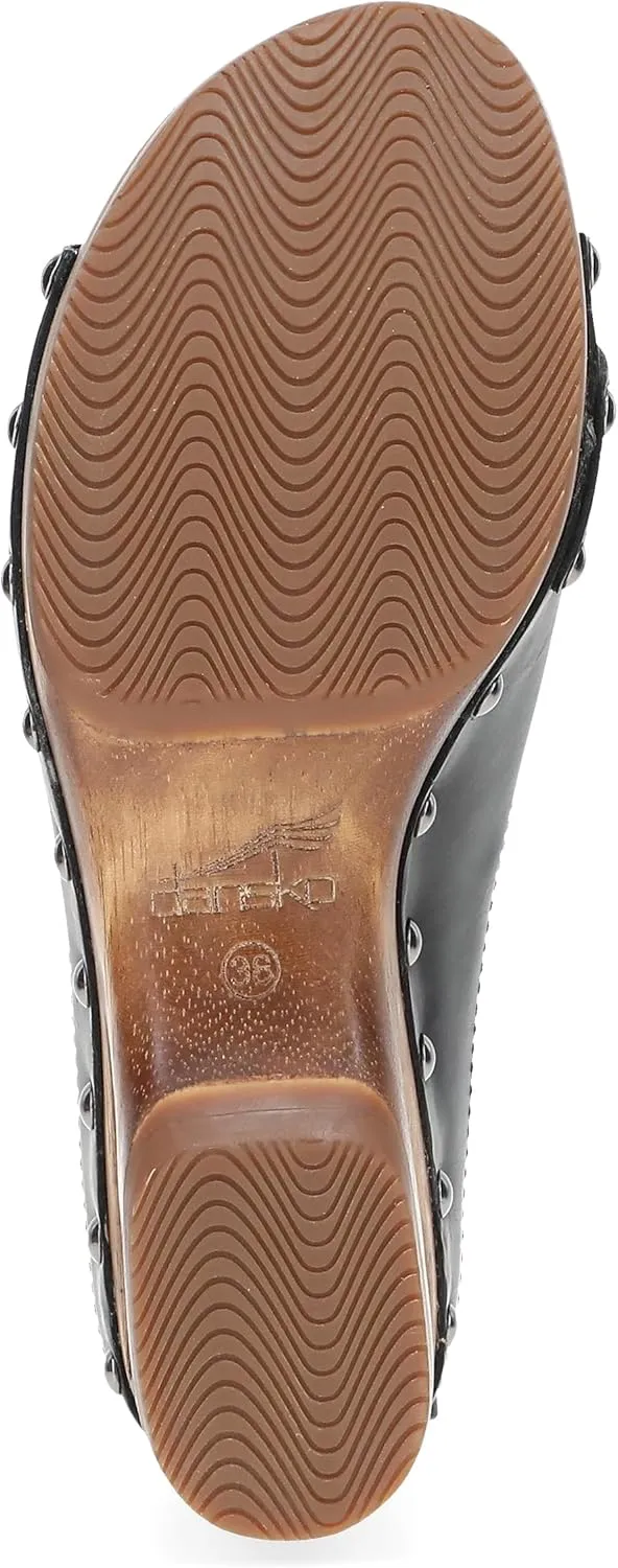 Dansko Adeline Heeled Slide Sandal for Women - Hand-Crafted Wooden Outsoles - Memory Foam Footbeds and Rubber Padded Outsoles for Comfort and Durability