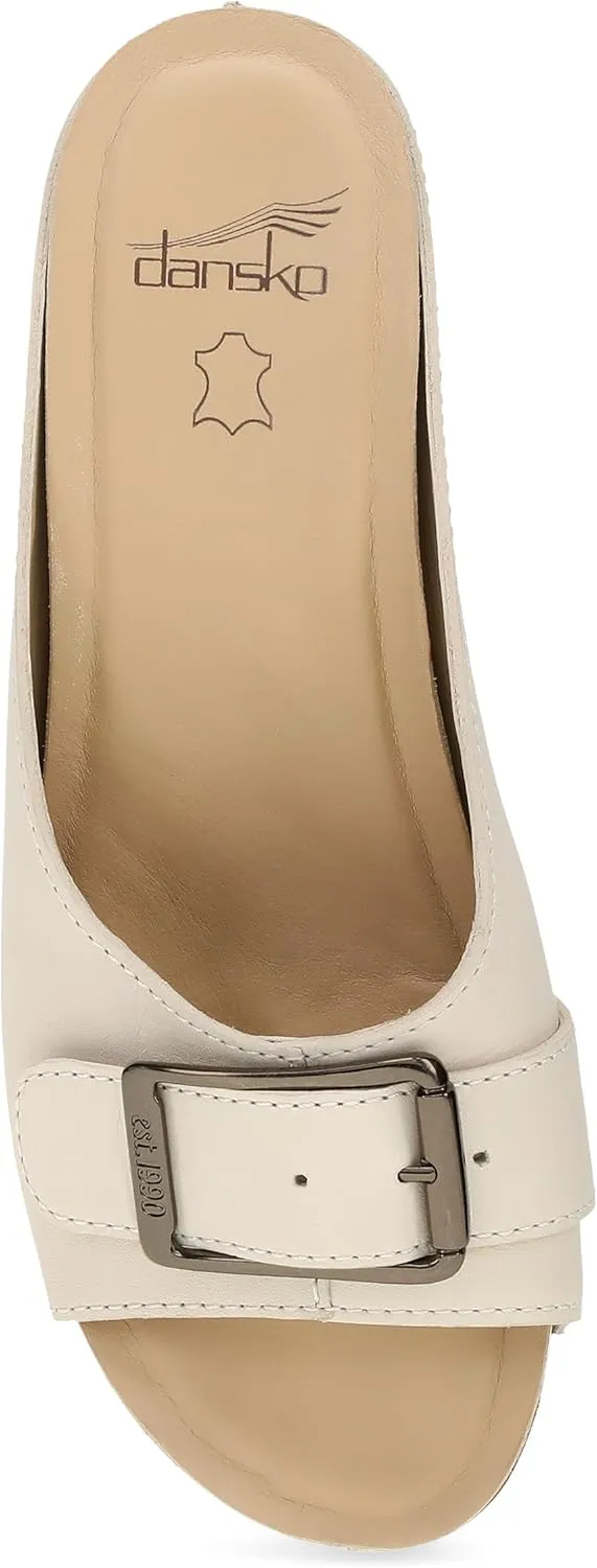 Dansko Adeline Heeled Slide Sandal for Women - Hand-Crafted Wooden Outsoles - Memory Foam Footbeds and Rubber Padded Outsoles for Comfort and Durability