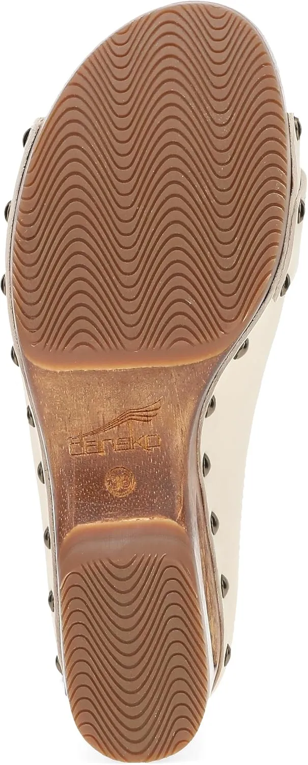 Dansko Adeline Heeled Slide Sandal for Women - Hand-Crafted Wooden Outsoles - Memory Foam Footbeds and Rubber Padded Outsoles for Comfort and Durability