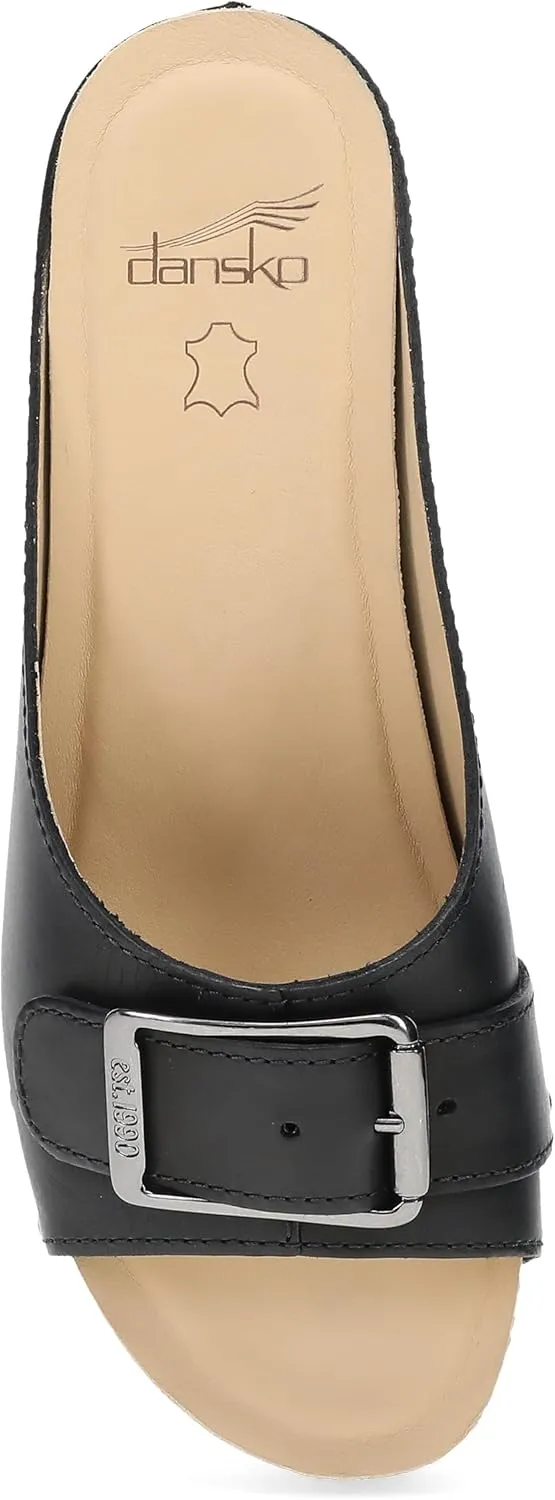 Dansko Adeline Heeled Slide Sandal for Women - Hand-Crafted Wooden Outsoles - Memory Foam Footbeds and Rubber Padded Outsoles for Comfort and Durability