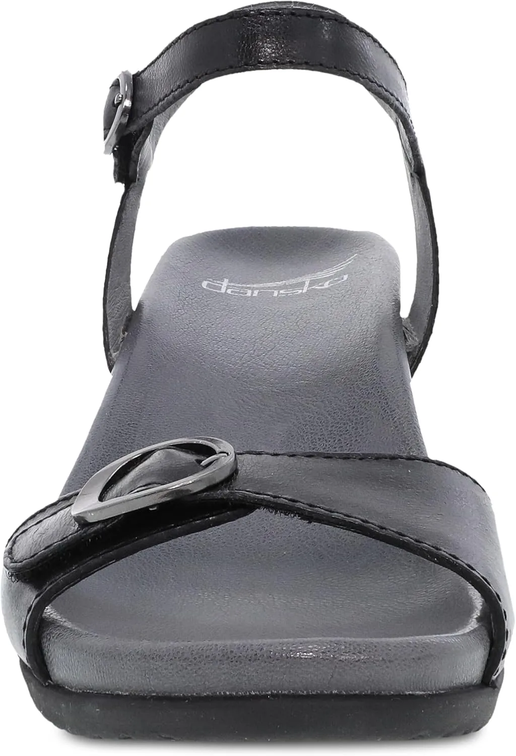 Dansko Arielle Wedge Sandal for Women – Cushioned, Contoured Footbed for All-Day Comfort and Support – Adjustable Hook & Loop Strap with Buckle Detail – Lightweight Rubber Outsole