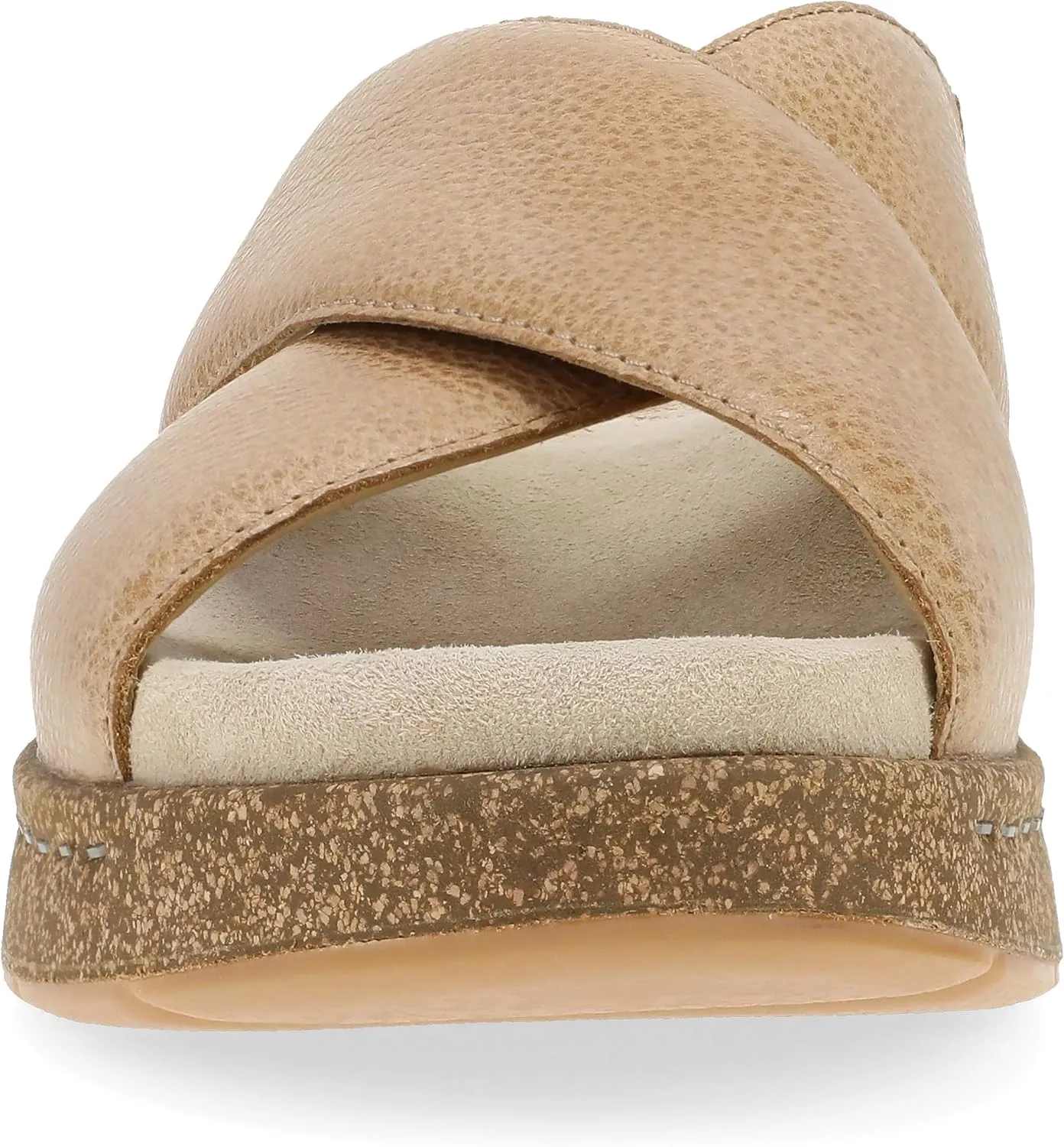 Dansko Bridget Platform Slide Sandal for Women - Memory Foam and Suede Wrapped Footbed for an Extra Plush Comfort and Support