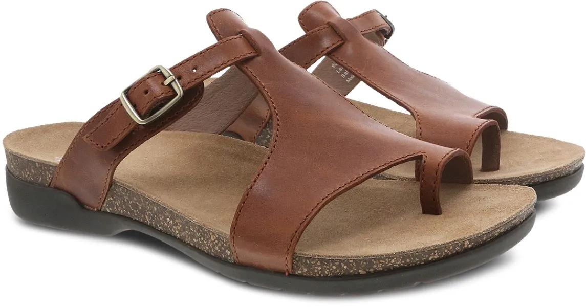 Dansko Brown Waxy Burnished Remi Womens Sandals 6026-065300