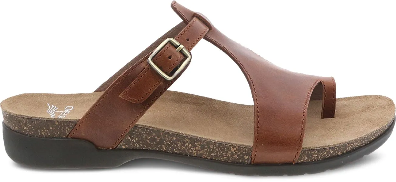 Dansko Brown Waxy Burnished Remi Womens Sandals 6026-065300