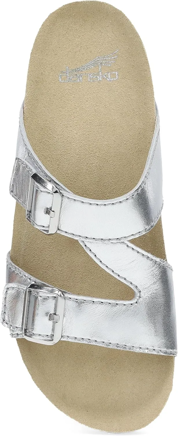Dansko Dayna Double Buckle, Slip-On Sandal for Women - Cushioned Cork Midsole for Comfort and Shock Absorption - Vibram ECOSTEP EVO Rubber Outsole for Long-Lasting Wear