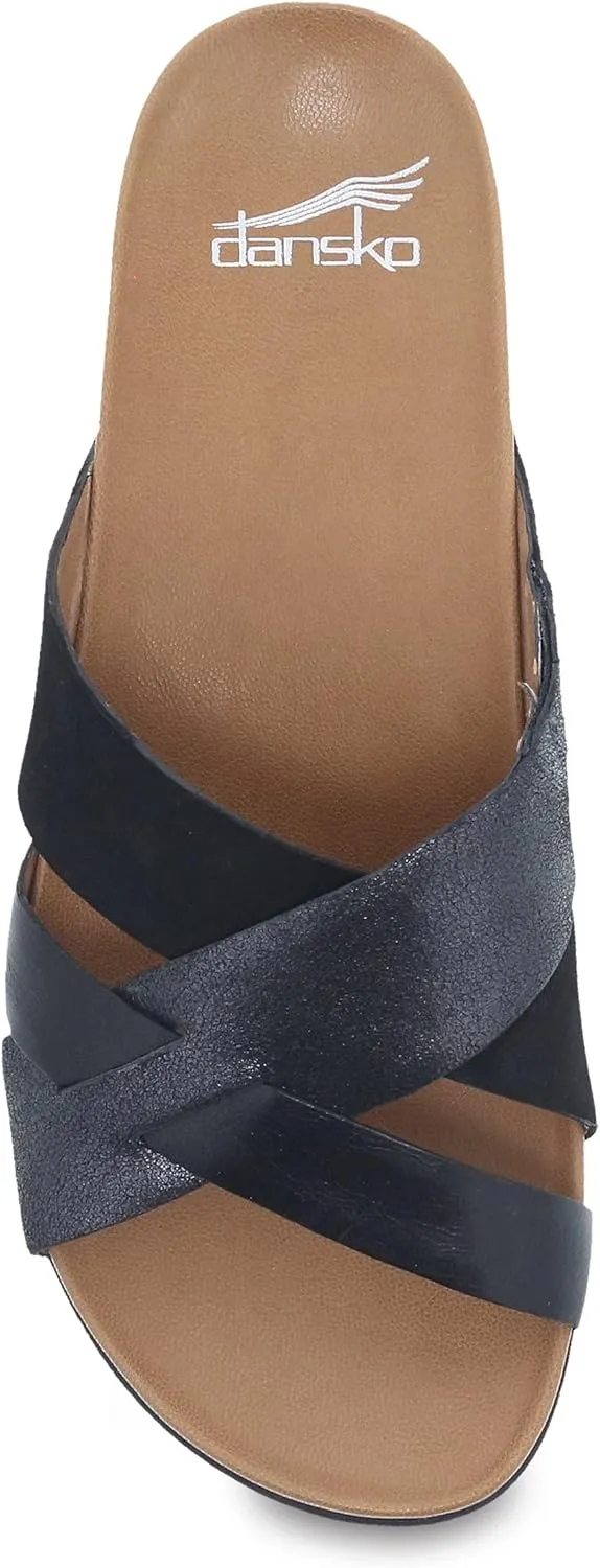 Dansko Joanna Slip-On Sandal for Women – Leather Linings and Uppers for All-Day Comfort – Dual Density EVA Footbed and Lightweight Rubber Outsole for Long-Lasting Wear