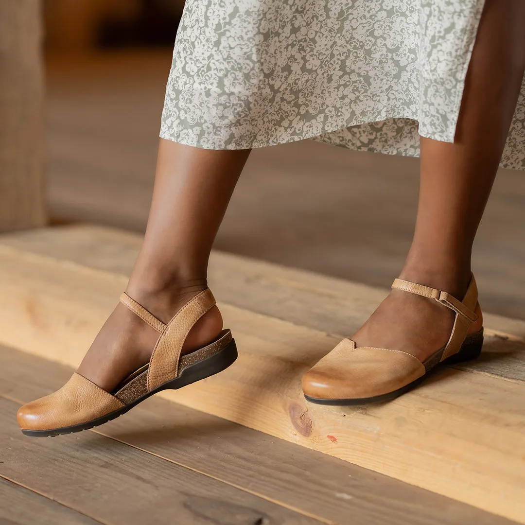 Dansko Rowan honey distressed leather