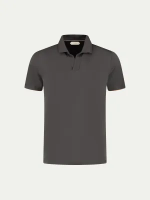 Dark Brown Buttonless Polo Shirt