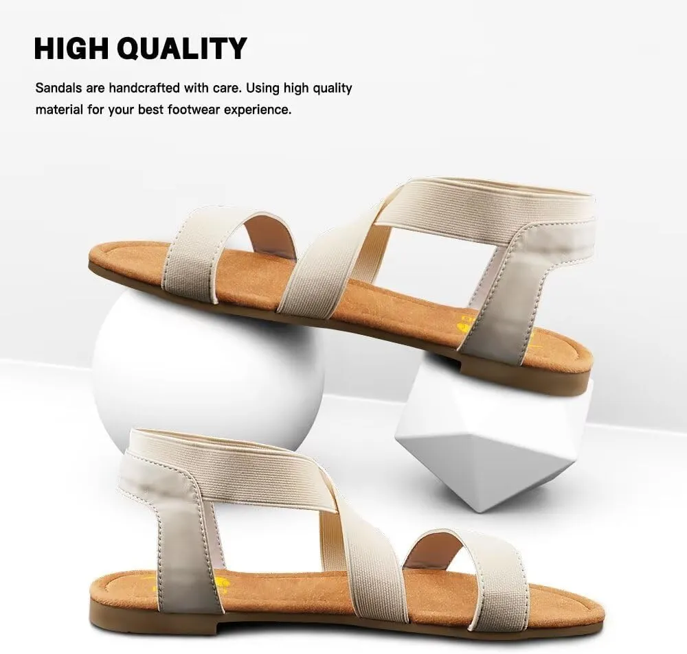 DAYDAYGO Women's Elastic Flat Sandals