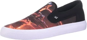 DC Unisex X Star Wars The Mandalorian Sneaker Collection Skate Shoe, Black/Red (Manual Slip), 12 US Men