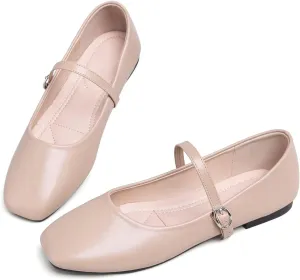 Dear Time Women's Flat Mary Jane Shoes Ankle Strap Round Toe Chinese Style Ballet Flats Casual Walking Shoes