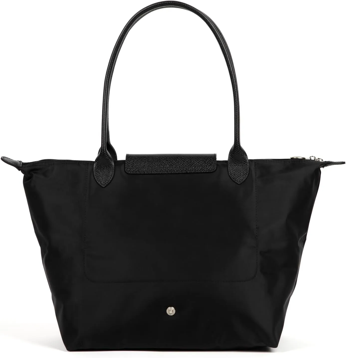Designer-like Tote | Genuine Leather Trimming | Foldable | Nylon | Lightweight | Zipper Closure | Flat Inside Pockets