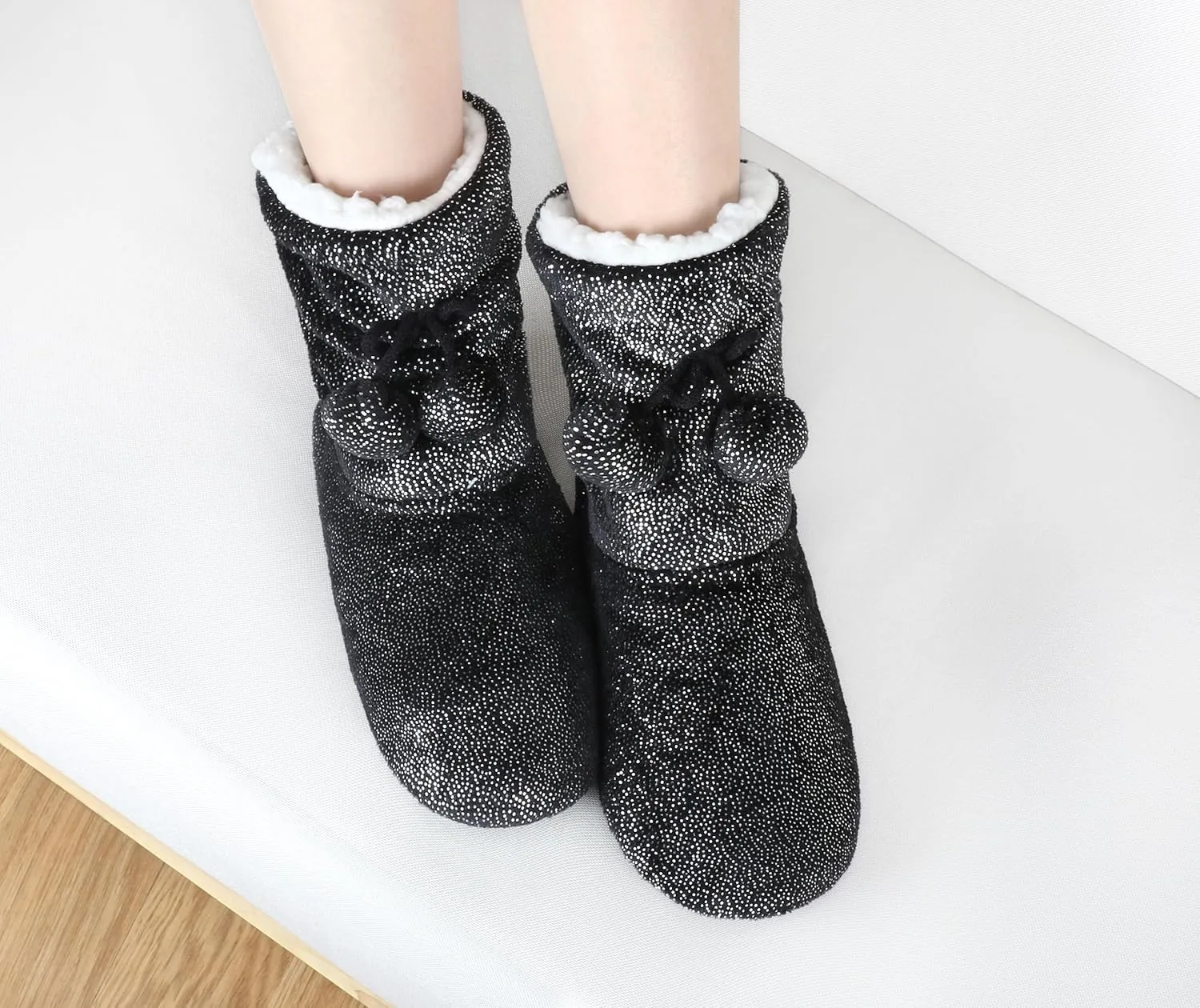 DICUIRD Womens Cozy&Warm Slipper Socks with Grippers-House Socks