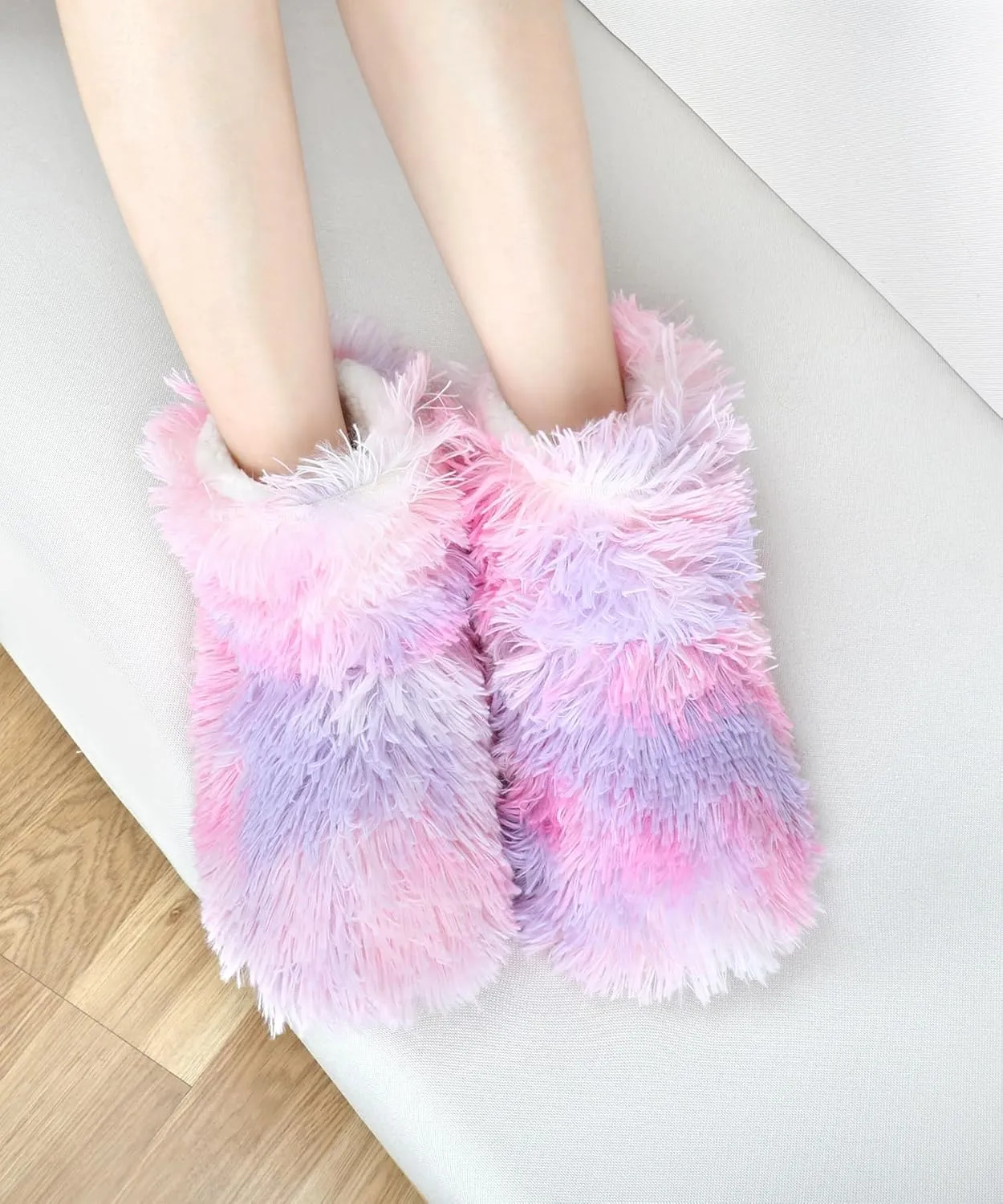 DICUIRD Womens Cozy&Warm Slipper Socks with Grippers-House Socks