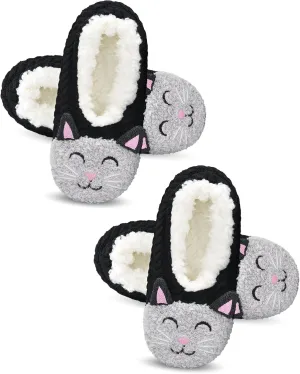 DICUIRD Womens Cute Animal Soft Sole Slipper Socks with Grippers-Fuzzy House Slippers
