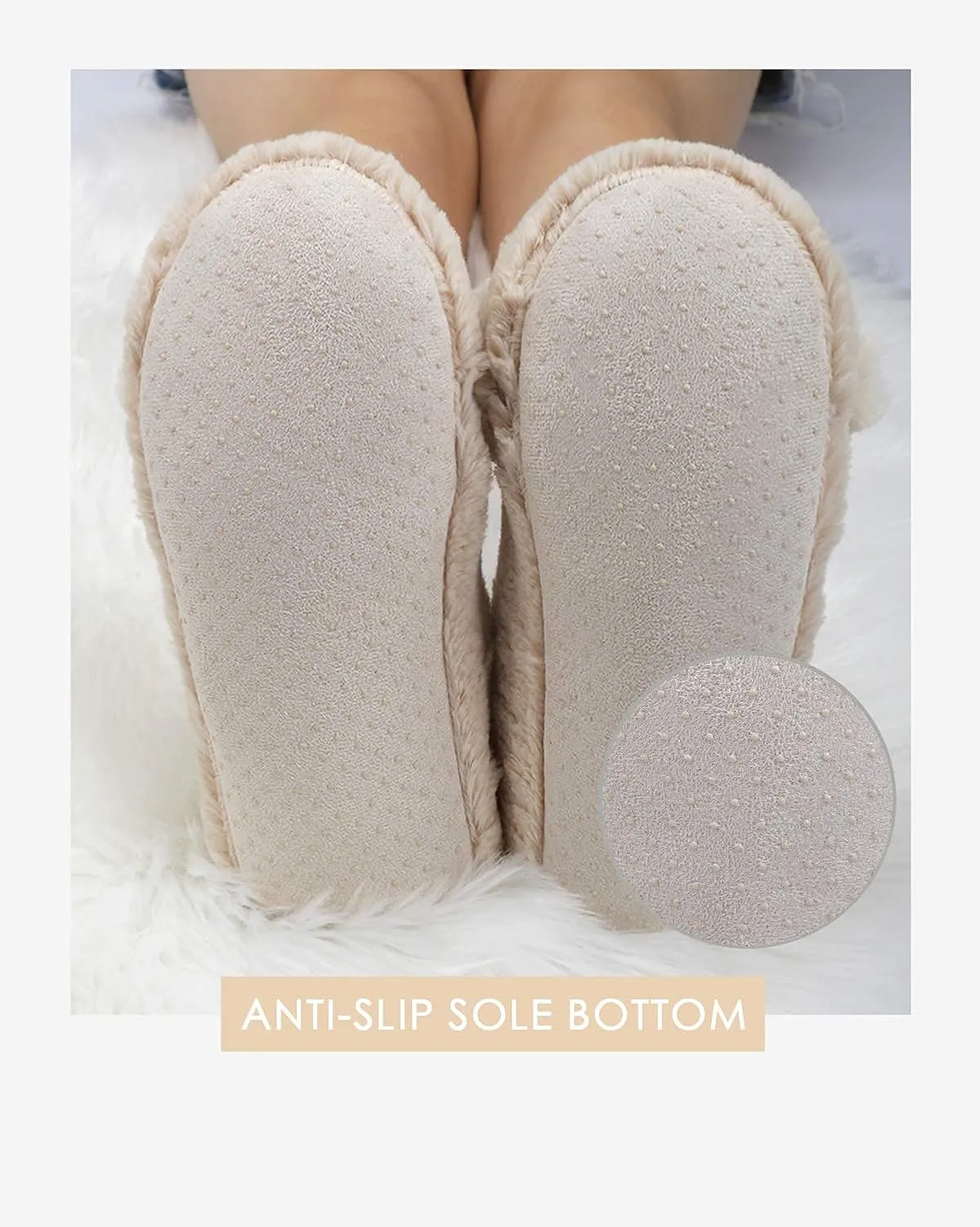 DICUIRD Womens Slipper Socks Low Cut Comfy&Warm Animal Non-skid Bedroom Slippers