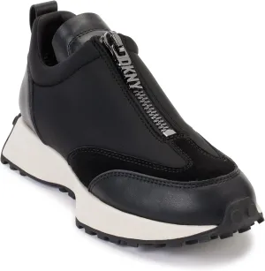 DKNY Women's Platform Mixed Material Slip-on Sneaker