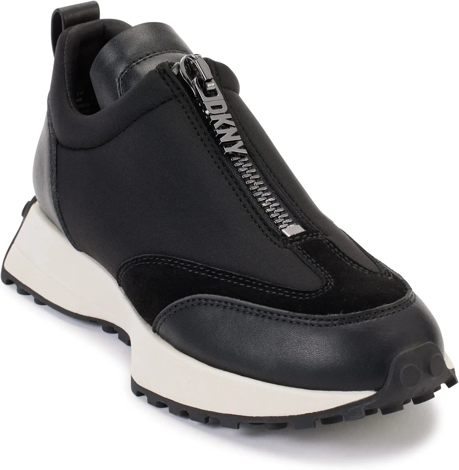 DKNY Women's Platform Mixed Material Slip-on Sneaker
