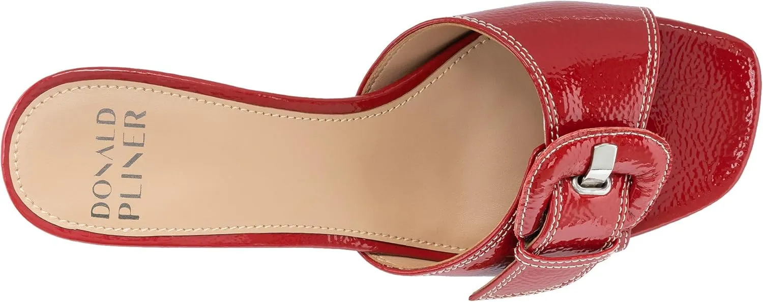 Donald Pliner Women’s Cherry Slide Heeled Sandal, 2.5” Kitten Heel Sandals for Women, Slip On Dress Shoes