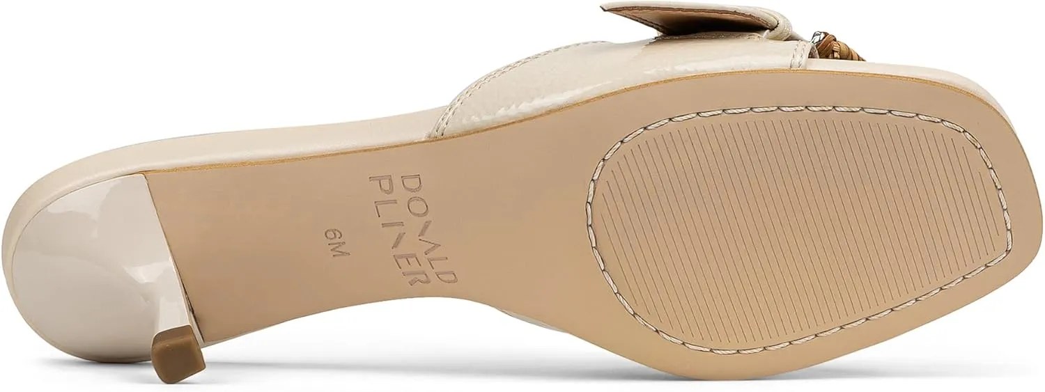 Donald Pliner Women’s Cherry Slide Heeled Sandal, 2.5” Kitten Heel Sandals for Women, Slip On Dress Shoes